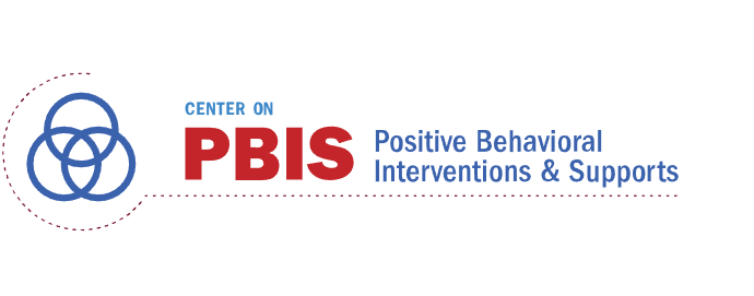 Logo: "CENTER ON PBIS Positive Behavioral Interventions & Supports" with three interlocking blue circles on the left.