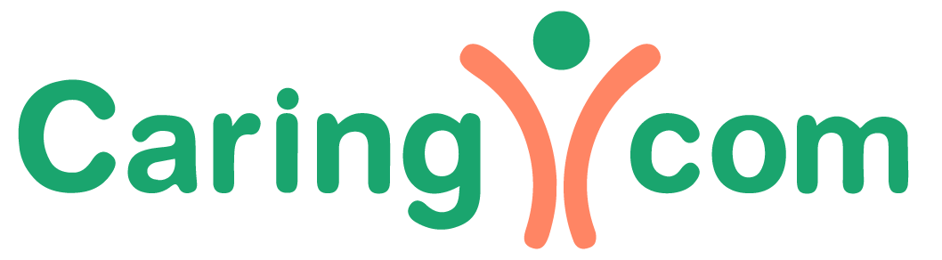The "CaringYcom" logo features green text with an orange stylized person replacing the "Y" in "Caring".